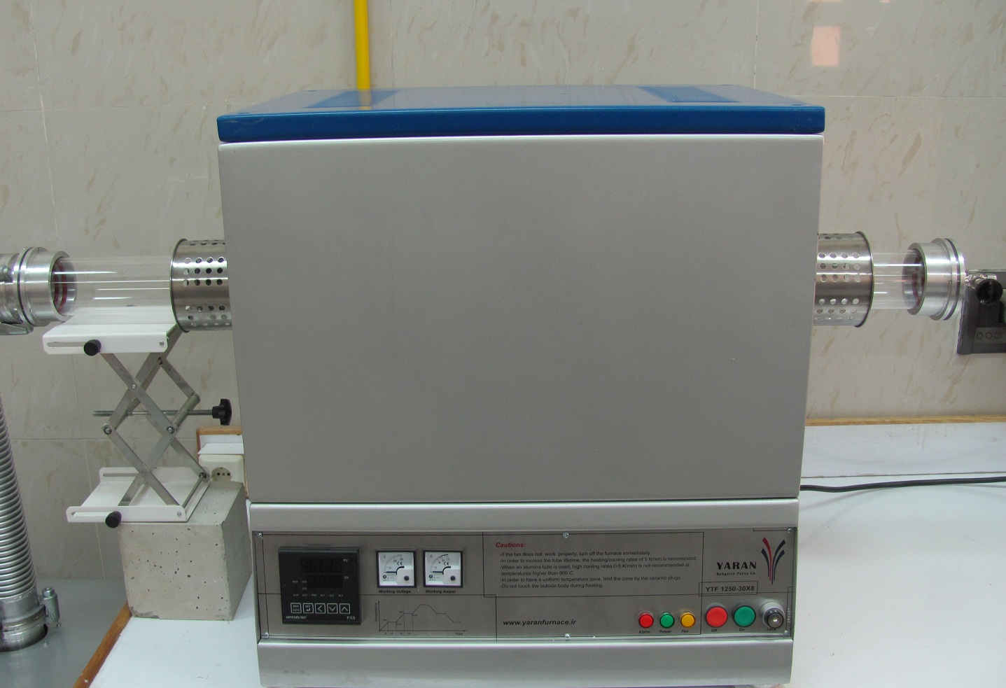 سیستم CVD  اتمسفرکنترل  1700 درجه (با قطر تیوب 12 سانتی متر)