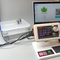 Four-channel dynamometer (strain gauge) with displacement sensor input (encoder)