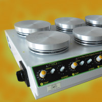 Hot plate with magnetic stirrer 6 cell