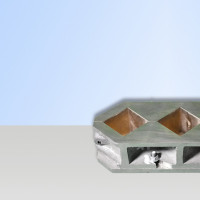 قالب 3 خانه ملات سیمان  5×5×5