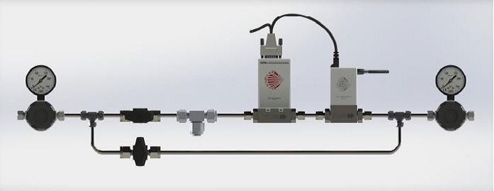 کنترل دبی جرمی سیالات فاز گاز در محدوده 0-5000 تا 0-20000 سانتی متر مکعب بر دقیقه به همراه نمایشگر پرتابل