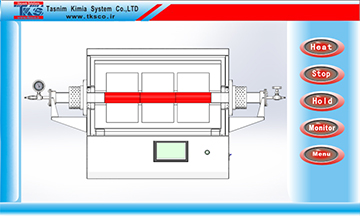 TCVD-سیستم لایه نشانی رسوب شیمیایی بخار 1700 درجه (تک منطقه/تحت خلاء/کنترل گاز توسط MFC)