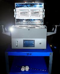 AT-کوره اتمسفر کنترل تیوبی قطر 8 سانتیمتر تک منطقه 1200 درجه (PID/نمایشگر لمسی/تیوب و فلنج/هدایا)